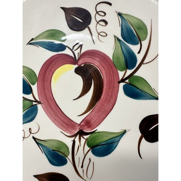 Vintage Purinton Slip Ware Apple Print Serving Plate Platter (12 Inch) - Picture 2 of 4